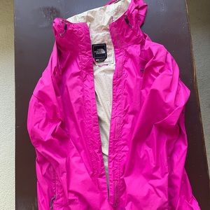 Pink Northface Hyvent rain jacket